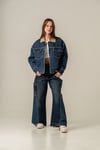 Loco Kız 7365 İçi Peluş Denim Ceket Mont Mavi
