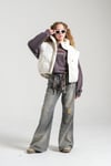 Loco Kız 8814 İspanyol Paça Denim Pantolon Füme