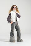 Loco Kız 8814 İspanyol Paça Denim Pantolon Füme