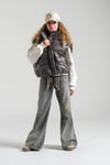 Loco Kız 8814 İspanyol Paça Denim Pantolon Füme