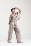 Loco Kız  8828 Pervazlı Sweat Gri