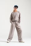 Loco Kız  8828 Pervazlı Sweat Gri