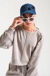 Loco Kız  8828 Pervazlı Sweat Gri