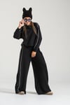 Loco Kız 8844 Biyeli Modal Sweat Siyah