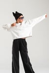 Loco Kız 8853 Boncuk Nakışlı Sweat Ekru