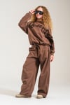 Loco Kız  8854  Suzine Nakışlı Sweat Açık Kahverengi