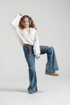 Loco Kız 8854 Suzine Nakışlı Sweat Ekru