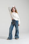 Loco Kız 8854 Suzine Nakışlı Sweat Ekru