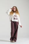 Loco Kız 8859 Fermuaralı Cep Detaylı Sweat Ekru