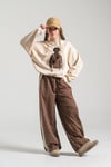 Loco Kız 8878 Kız Baskılı Sweat A.bej