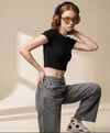 Loco Kız Çocuk 8-15 Yaş 8713 Taşlı Denim Pantolon Gri