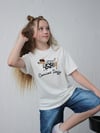 Loco Kız Çocuk 8-15 Yaş 8717 Köpek Baskılı Taşlı Tişört Ekru
