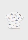 Mayoral Erkek 2 li T-shirt Mavi - Beyaz 1012         