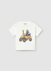 Mayoral Erkek   Araba T-shirt Krem 1010