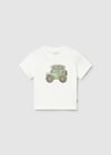 Mayoral Erkek Araba T-shirt Krem 1011         