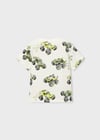 Mayoral Erkek Arabalı   T-shirt  Yeşil - Krem 3068