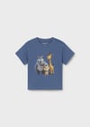 Mayoral Erkek Hayvanlı T-shirt Mavi 1008
