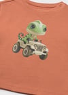 Mayoral Erkek Hayvanlı T-shirt Turuncu 1008 