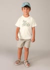 Mayoral Erkek Motorlu T-shirt Krem 3060