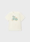 Mayoral Erkek Motorlu T-shirt Krem 3060