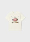 Mayoral Erkek Robot   T-shirt Krem 3065