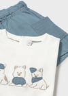 Mayoral Erkek T-shirt Şort Takım Turkuaz 1665         