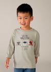 Mayoral Erkek Uzun Kol Robot  T-shirt  Gri 3084