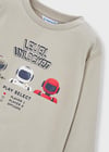 Mayoral Erkek Uzun Kol Robot  T-shirt  Gri 3084