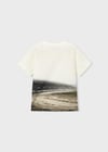 Mayoral Erkek Yarış Araba  T-shirt  Krem  3071 
