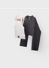 Mayoral Kız Crop Atletli Sweatshirt Antrasit  6402