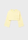Mayoral Kız Crop Atletli Sweatshirt Sarı 6402