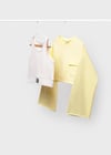Mayoral Kız Crop Atletli Sweatshirt Sarı 6402