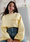 Mayoral Kız Crop Atletli Sweatshirt Sarı 6402
