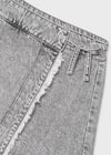 Mayoral Kız Denim Şort Etek Gri 6903