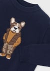 Mayoral Kız Köpekli Triko Kazak Lacivert 4306                