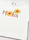 Mayoral Kız Nakışlı T-shirt Krem 1084                