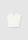 Mayoral Kız Nakışlı T-shirt Krem 1084                