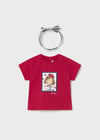Mayoral Kız Saç Bantlı T-shirt Kırmızı 1081    