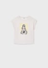 Mayoral Kız Sırt Detaylı T-shirt Ekru 6010