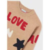Mayoral Triko Elbise Love Bej Elbise 7964