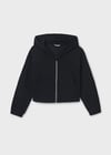 Mayoral Yazlık Kız 10-18 Yaş Kapşonlu Siyah Sweat Hırka 6408