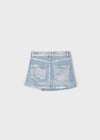 Mayoral Yazlık Kız 4-10  Şık Denim Etek Mavi 3902
