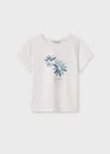Mayoral Yazlık Kız Kısa Kol T-shirt Beyaz 6020