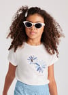 Mayoral Yazlık Kız Kısa Kol T-shirt Beyaz 6020