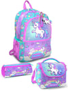 Minosso Kız 1007 Simli Unicorn Sırt Çantası