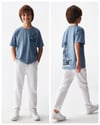 NK 66514 Unisex Keten Foça Pantolon Beyaz