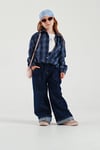 Nov7 Kız N1216 Ekose Denim Pantolon Lacivert