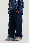 Nov7 Kız N1216 Ekose Denim Pantolon Lacivert