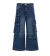 Original Marines Kız 4-14 Yaş Kargo Cep Kot Pantolon Mavi DEA3535F 