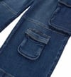 Original Marines Kız 4-14 Yaş Kargo Cep Kot Pantolon Mavi DEA3535F 